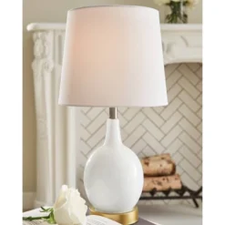 Arlomore Glass Table Lamp White - Signature Design By Ashley