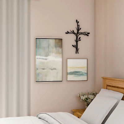 Metal Wall Cross With Decorative Intertwined Vine Design- Rustic Handcrafted Religious Art For Decor In Living Room, Bedroom, More By Hastings Home 6 Metal Wall Cross With Decorative Intertwined Vine Design- Rustic Handcrafted Religious Art For Decor In Living Room, Bedroom, More By Hastings Home - Image 4