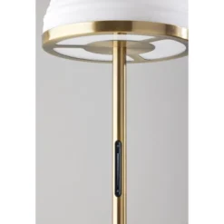 Juliana Floor Lamp With Smart Switch Antique Brass (Includes LED Light Bulb) - Adesso