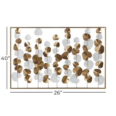 Modern Ornamental Wall Decor Gold - Olivia & May 4 Modern Ornamental Wall Decor Gold - Olivia & May - Image 2