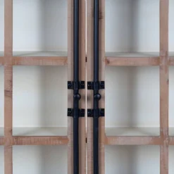 30" X 6.5" X 28" Hutchins Decorative Farmhouse Wood Wall Cabinet White/Brown - Kate & Laurel All Things Decor -Home Decor Store GUEST 7659bb17 178e 41a3 9740 568aa984f42f