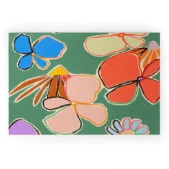 Sandrapoliakov VINTAGE GARDEN GREEN Welcome Mat - Society6 -Home Decor Store GUEST 790e4547 d831 469e bba0 2f6fe160b745