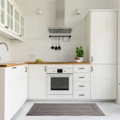 Farmlyn Creek Grey Rectangle Rug With Latex Backing, Kitchen Mat, Indoor Outdoor Doormat For Home Entryway (43 X 20 In)