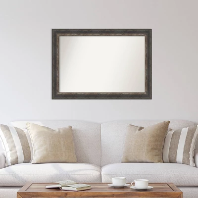 41" X 29" Non-Beveled Bark Rustic Char Wall Mirror - Amanti Art 6 41" X 29" Non-Beveled Bark Rustic Char Wall Mirror - Amanti Art - Image 4