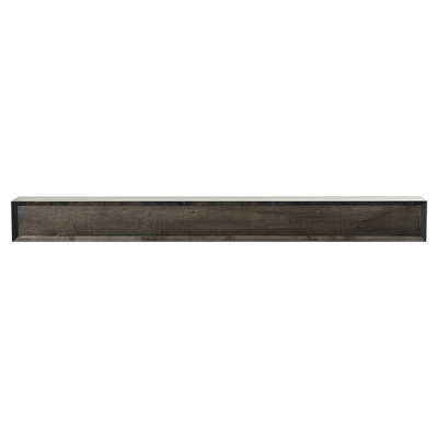 Modern Ember Autumn Wood Fireplace Mantel Shelf With Angled Corner Accents 6 Modern Ember Autumn Wood Fireplace Mantel Shelf With Angled Corner Accents - Image 4