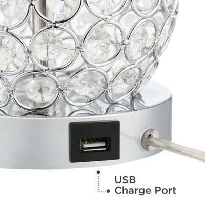 360 Lighting Sergio Modern Table Lamps Set Of 2 With Round Risers 24 1/2" High USB Port Acrylic White Drum Shade For Bedroom Living Room Desk House 6 360 Lighting Sergio Modern Table Lamps Set Of 2 With Round Risers 24 1/2" High USB Port Acrylic White Drum Shade For Bedroom Living Room Desk House - Image 4