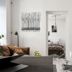 LuxenHome Rustic Black Metal Abstract Field Of Trees Wall Art Decor -Home Decor Store GUEST 7d578e85 826d 4d9e 9218 7fda273f0067