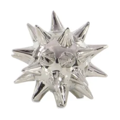 Set Of 3 Modern Ceramic Spiked Star Figurine Silver - Olivia & May -Home Decor Store GUEST 7e7030fe 3493 4c88 a08b 09ea9f3e2a0b