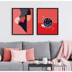 18" X 24" Sylvie Girl Power Framed Canvas Wall Art By Dominique Vari Black - Kate And Laurel -Home Decor Store GUEST 8146594c 842c 4970 822e 6a94c58add60