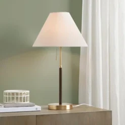 Bromley Two-Tone Pull Chain Table Lamp (Includes LED Light Bulb) Gold/Brown - Ink+Ivy -Home Decor Store GUEST 81d104c0 4fd2 4019 bfcc 3dc1b0ef6031