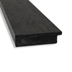 34" X 28" Non-Beveled Rustic Plank Espresso Wall Mirror - Amanti Art