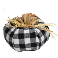 Northlight 5" White And Black Buffalo Plaid Fall Harvest Pumpkin -Home Decor Store GUEST 873fb224 df53 48ab 914c ce62abe4eebf