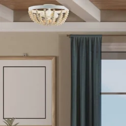 15" Delilah Boho Semi-Flush Mount Pendant White - River Of Goods -Home Decor Store GUEST 87ddca81 99d0 4ff2 8003 02fe1930a0ac