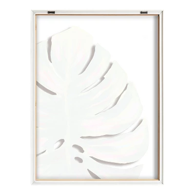 18" X 24" Blake Monstera Framed Printed Glass By Jessi Raulet Of Ettavee Natural - Kate & Laurel All Things Decor 5 18" X 24" Blake Monstera Framed Printed Glass By Jessi Raulet Of Ettavee Natural - Kate & Laurel All Things Decor - Image 3