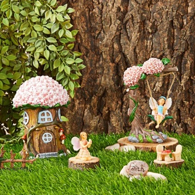 Juvale 8 Piece Miniature Fairy Garden Accessories Outdoor Decor Figurines Kit For Kids, Mini Whimsical Ornaments For Patio, House, Yard Supplies 4 Juvale 8 Piece Miniature Fairy Garden Accessories Outdoor Decor Figurines Kit For Kids, Mini Whimsical Ornaments For Patio, House, Yard Supplies - Image 2