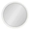 18" X 18" Hogan Round Framed Decorative Wall Mirror White - Kate & Laurel All Things Decor