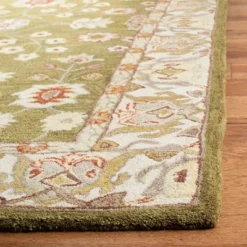 2'3"x8' Floral Tufted Runner Rug Moss Green/Ivory - Safavieh