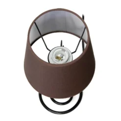 19" Contemporary Metal Winding Ivy Table Desk Lamp With Brown Fabric Shade - Creekwood Home -Home Decor Store GUEST 8b227d30 0d98 486a 9d7c b33f8280b1fc