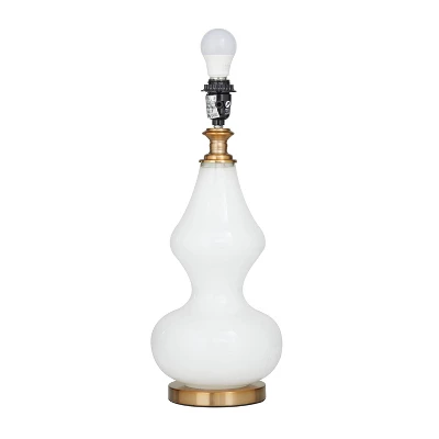 29" X 15" Modern Glass Table Lamp White - Olivia & May 8 29" X 15" Modern Glass Table Lamp White - Olivia & May - Image 6