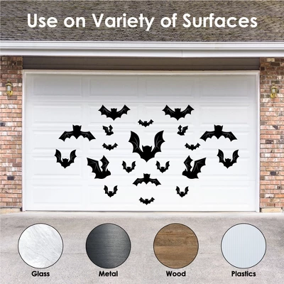 Big Dot Of Happiness Black Bats - Peel And Stick Halloween Vinyl Wall Art Stickers - Wall Decals - Set Of 20 6 Big Dot Of Happiness Black Bats - Peel And Stick Halloween Vinyl Wall Art Stickers - Wall Decals - Set Of 20 - Image 4