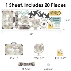 Big Dot Of Happiness World Awaits - Peel And Stick Map Vinyl Wall Art Stickers - Wall Decals - Set Of 20 -Home Decor Store GUEST 8d3f1fff 59fc 457a 812e 02e999d185fb