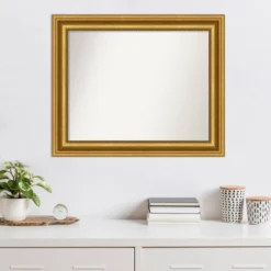 34" X 28" Non-Beveled Parlor Gold Wall Mirror - Amanti Art -Home Decor Store GUEST 8d87b17e c142 4a9d 8132 97c0edac1fe8