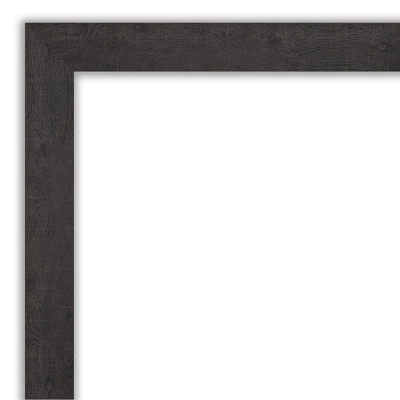 34" X 28" Non-Beveled Rustic Plank Espresso Wall Mirror - Amanti Art 4 34" X 28" Non-Beveled Rustic Plank Espresso Wall Mirror - Amanti Art - Image 2