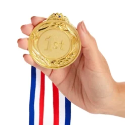 Juvale 6-Pack Gold Round Metal 1st Place Medals For All Ages, Participation Awards With 16 Inch Ribbon For Sports, Tournaments, Competitions, 2.5 In -Home Decor Store GUEST 909a437d b183 4f27 8d85 9bd6f15d9d04