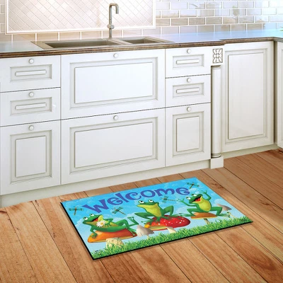 Happy Frogs Summer Doormat Welcome Indoor Outdoor 30" X 18" Briarwood Lane 5 Happy Frogs Summer Doormat Welcome Indoor Outdoor 30" X 18" Briarwood Lane - Image 3