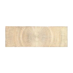 Wood Geometric Handmade Intricately Carved Radial Wall Decor Gold - Olivia & May