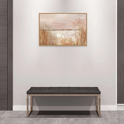 33" X 23" Golden Pink Beach By Allison Pearce Framed Canvas Wall Art Print - Amanti Art 6 33" X 23" Golden Pink Beach By Allison Pearce Framed Canvas Wall Art Print - Amanti Art - Image 4