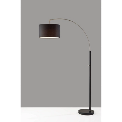 Preston Arc Lamp Brushed Steel Black - Adesso 5 Preston Arc Lamp Brushed Steel Black - Adesso - Image 3