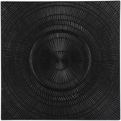 Wood Geometric Handmade Intricately Carved Radial Wall Decor Black - Olivia & May 5 Wood Geometric Handmade Intricately Carved Radial Wall Decor Black - Olivia & May - Image 3
