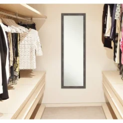 17" X 51" Pinstripe Wood Framed Full Length On The Door Mirror Lead Gray - Amanti Art 14 17" X 51" Pinstripe Wood Framed Full Length On The Door Mirror Lead Gray - Amanti Art -Home Decor Store GUEST 95709ee2 b4f2 476d 9749 bb986d7be989