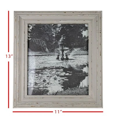 Distressed 8X10 Photo Frame Gray Wood, MDF & Glass - Foreside Home & Garden 8 Distressed 8X10 Photo Frame Gray Wood, MDF & Glass - Foreside Home & Garden - Image 6