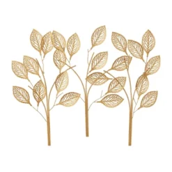 29" X 36" Metal Leaf Wall Decor Gold - Olivia & May -Home Decor Store GUEST 96380887 35b2 46e7 95f1 80fbdf0bdb47