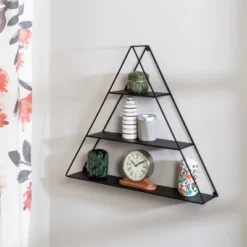 Honey-Can-Do Triangle Metal Wall Shelf Black -Home Decor Store GUEST 98b09c59 b28d 4bc6 ac46 2252aafc7424
