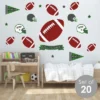 Big Dot Of Happiness End Zone - Football - Peel And Stick Sports Decor Vinyl Wall Art Stickers - Wall Decals - Set Of 20