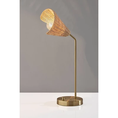 Cove Table Lamp Antique Brass - Adesso 3 Cove Table Lamp Antique Brass - Adesso
