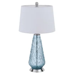 27" Glass Contemporary Table Lamp Blue - Cal Lighting