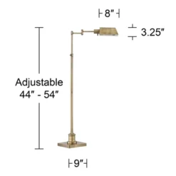 Regency Hill Jenson Traditional Pharmacy Floor Lamp 54" Tall Aged Brass Adjustable Swing Arm Metal Shade For Living Room Reading Bedroom Office -Home Decor Store GUEST a33a77b1 27ce 4468 8e6f bf18331fb548