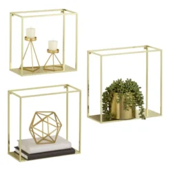 MDesign Metal Floating Wall Mount Vertical Display Frames, Set Of 3 -Home Decor Store GUEST a61d765a 9d6d 44b4 92eb 7accec10f986