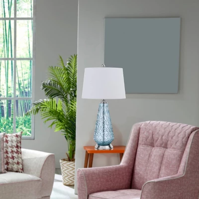 27" Glass Contemporary Table Lamp Blue - Cal Lighting 4 27" Glass Contemporary Table Lamp Blue - Cal Lighting - Image 2