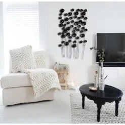 LuxenHome Black With Gold Flowers Abstract Metal Wall Art 17 LuxenHome Black With Gold Flowers Abstract Metal Wall Art -Home Decor Store GUEST a68f71cd e982 4b5b a6ea b1446e387d95