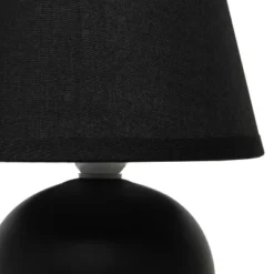 8.66" 2pk Petite Ceramic Orb Base Bedside Table Lamps With Matching Tapered Drum Shade Black - Creekwood Home -Home Decor Store GUEST a78a0f0b 1513 4b6b aba8 37faa3e98c0b
