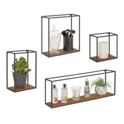 4pc Mallory Wood And Metal Wall Shelf Set Rustic Brown - Kate & Laurel All Things Decor 12 4pc Mallory Wood And Metal Wall Shelf Set Rustic Brown - Kate & Laurel All Things Decor -Home Decor Store GUEST a9180dac 5015 4ab7 a2d9 7ecfcbdc5464