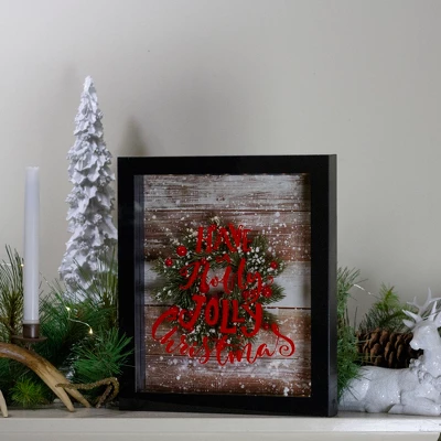 Northlight 14" Black Framed 3D "Have A Holly Jolly Christmas" LED Christmas Box Decor 3 Northlight 14" Black Framed 3D "Have A Holly Jolly Christmas" LED Christmas Box Decor