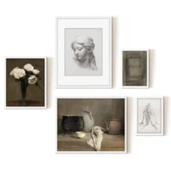 Americanflat 5 Piece Vintage Gallery Wall Art Set - Pot Kettle Still Life, Sculpture Study, Roses, Geometric Abstract By Maple + Oak 13 Americanflat 5 Piece Vintage Gallery Wall Art Set - Pot Kettle Still Life, Sculpture Study, Roses, Geometric Abstract By Maple + Oak -Home Decor Store GUEST aa631856 3d3b 4a52 b3e1 f9efcbee0ad5