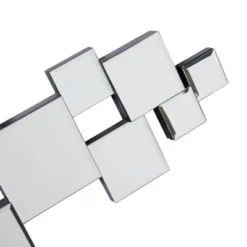 Glass Wall Mirror With Square Mirrors Silver - Novogratz -Home Decor Store GUEST ac81c11a edfe 4ffe 991e dd65cf4707d6