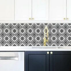 Ornate Tile Backsplash Peel And Stick Giant Wall Decal Black/White - RoomMates -Home Decor Store GUEST af03b87b fcda 4d20 9894 7ff354dcba67